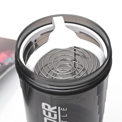 Spider Shaker Bottle 3-Layer 19oz Capacity with Two Supplement Compartments - Image 3