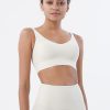 HULA Light Ivory Breathable Padded Nylon Bra Tight Sports Bra Fitness Yoga Removable Anti-shake Pads