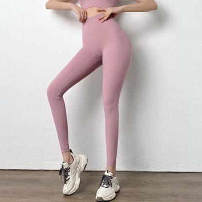 HULA Pink High Waisted Tight Leggings for Gym and Yoga