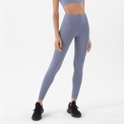 HULA Purple High Waisted Tight Leggings for Gym and Yoga
