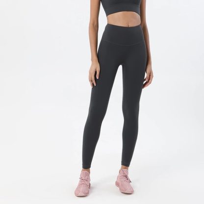 HULA Dark Gray High Waisted Tight Leggings for Gym and Yoga