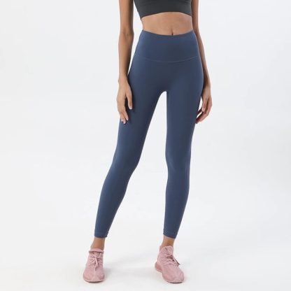 HULA Navy Blue High Waisted Tight Leggings for Gym and Yoga