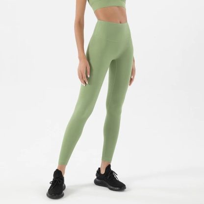 HULA Fern Green High Waisted Tight Leggings for Gym and Yoga